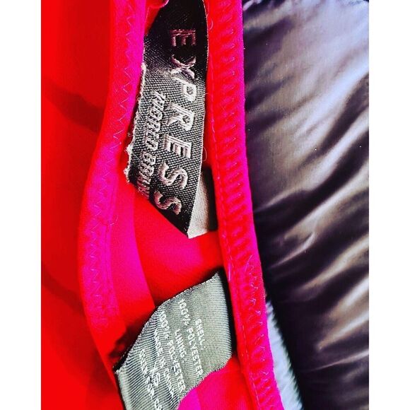 EXPRESS Y2K Pencil Skirt XS Mesh Fairy Grunge Whimsigoth VTG Hot PInk Summer - Picture 5 of 5